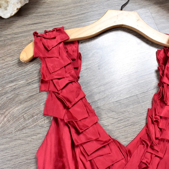 BCBGMaxAzria silk ruffled cocktail mini - Picture 4 of 7